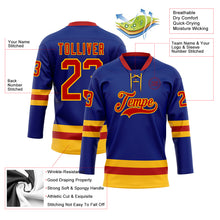 Загрузить изображение в средство просмотра галереи, Custom Royal Red-Gold Hockey Lace Neck Jersey