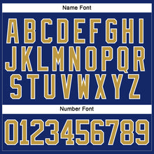 Загрузить изображение в средство просмотра галереи, Custom Royal Old Gold-White Hockey Lace Neck Jersey