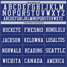 Load image into Gallery viewer, Custom Royal White Mesh Authentic Throwback Football Jersey