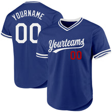 Загрузить изображение в средство просмотра галереи, Custom Royal White-Red Authentic Throwback Baseball Jersey