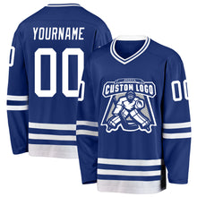 Загрузить изображение в средство просмотра галереи, Custom Royal White Hockey Jersey