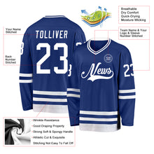 Загрузить изображение в средство просмотра галереи, Custom Royal White Hockey Jersey