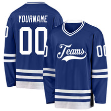 Загрузить изображение в средство просмотра галереи, Custom Royal White Hockey Jersey