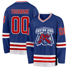 Загрузить изображение в средство просмотра галереи, Custom Royal Red-White Hockey Jersey