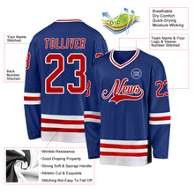 Загрузить изображение в средство просмотра галереи, Custom Royal Red-White Hockey Jersey