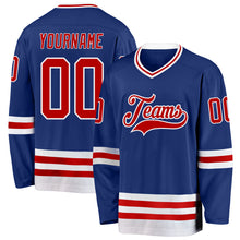 Загрузить изображение в средство просмотра галереи, Custom Royal Red-White Hockey Jersey