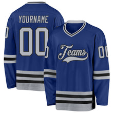 Charger l'image dans la galerie, Custom Royal Gray-Black Hockey Jersey