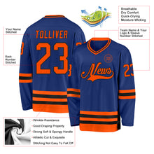 Загрузить изображение в средство просмотра галереи, Custom Royal Orange-Black Hockey Jersey