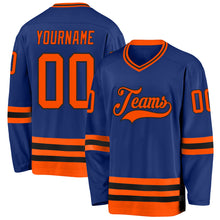 Загрузить изображение в средство просмотра галереи, Custom Royal Orange-Black Hockey Jersey
