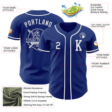 Laden Sie das Bild in den Galerie-Viewer, Custom Royal White Authentic Baseball Jersey