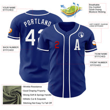 Laden Sie das Bild in den Galerie-Viewer, Custom Royal White-Red Authentic Baseball Jersey