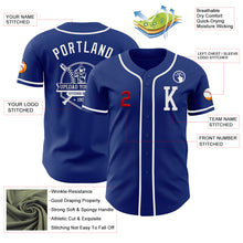 Laden Sie das Bild in den Galerie-Viewer, Custom Royal White-Red Authentic Baseball Jersey