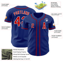 Load image into Gallery viewer, Custom Royal Red-White Authentic Baseball Jersey