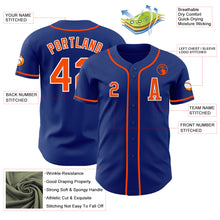 Laden Sie das Bild in den Galerie-Viewer, Custom Royal Orange-White Authentic Baseball Jersey