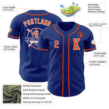 Laden Sie das Bild in den Galerie-Viewer, Custom Royal Orange-White Authentic Baseball Jersey