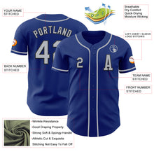 Charger l'image dans la galerie, Custom Royal Gray-Black Authentic Baseball Jersey