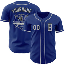 Charger l'image dans la galerie, Custom Royal Gray-Black Authentic Baseball Jersey