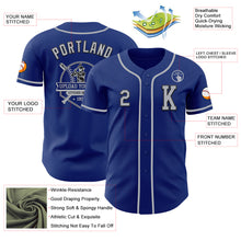 Charger l'image dans la galerie, Custom Royal Gray-Black Authentic Baseball Jersey