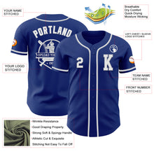 Laden Sie das Bild in den Galerie-Viewer, Custom Royal White-Gray Authentic Baseball Jersey