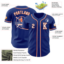 Laden Sie das Bild in den Galerie-Viewer, Custom Royal White-Orange Authentic Baseball Jersey