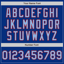 Laden Sie das Bild in den Galerie-Viewer, Custom Royal Light Blue-Red Authentic Baseball Jersey