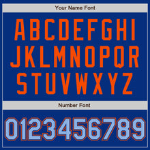 Laden Sie das Bild in den Galerie-Viewer, Custom Royal Light Blue-Orange Authentic Baseball Jersey