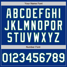 Laden Sie das Bild in den Galerie-Viewer, Custom Royal White-Kelly Green Authentic Baseball Jersey