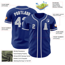 Laden Sie das Bild in den Galerie-Viewer, Custom Royal Gray-White Authentic Baseball Jersey