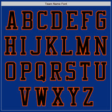 Laden Sie das Bild in den Galerie-Viewer, Custom Royal Black-Orange Authentic Baseball Jersey