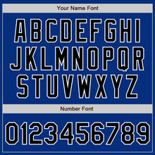 Laden Sie das Bild in den Galerie-Viewer, Custom Royal Black-White Authentic Baseball Jersey