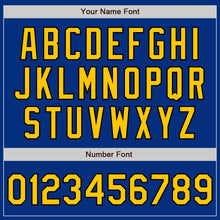 Laden Sie das Bild in den Galerie-Viewer, Custom Royal Yellow-Black Authentic Baseball Jersey