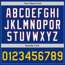 Laden Sie das Bild in den Galerie-Viewer, Custom Royal Yellow-Crimson Authentic Baseball Jersey