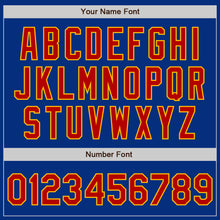 Laden Sie das Bild in den Galerie-Viewer, Custom Royal Red-Gold Authentic Baseball Jersey