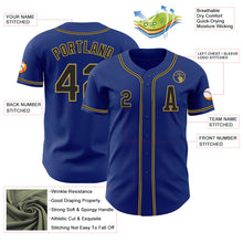 Laden Sie das Bild in den Galerie-Viewer, Custom Royal Black-Old Gold Authentic Baseball Jersey