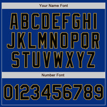 Laden Sie das Bild in den Galerie-Viewer, Custom Royal Black-Old Gold Authentic Baseball Jersey