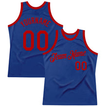 Загрузить изображение в средство просмотра галереи, Custom Royal Red Authentic Throwback Basketball Jersey