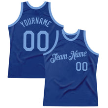 Загрузить изображение в средство просмотра галереи, Custom Royal Light Blue Authentic Throwback Basketball Jersey