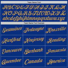 Загрузить изображение в средство просмотра галереи, Custom Royal Old Gold Authentic Throwback Basketball Jersey