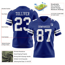 Laden Sie das Bild in den Galerie-Viewer, Custom Royal White Authentic Football Jersey