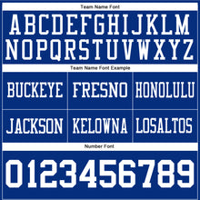 Laden Sie das Bild in den Galerie-Viewer, Custom Royal White Authentic Football Jersey