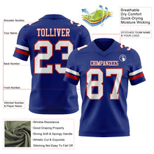 Laden Sie das Bild in den Galerie-Viewer, Custom Royal White-Red Authentic Football Jersey