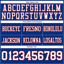 Laden Sie das Bild in den Galerie-Viewer, Custom Royal White-Red Authentic Football Jersey