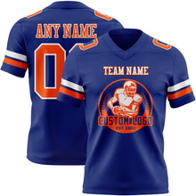 Laden Sie das Bild in den Galerie-Viewer, Custom Royal Orange-White Authentic Football Jersey