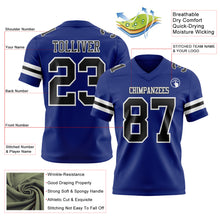 Laden Sie das Bild in den Galerie-Viewer, Custom Royal Black-White Authentic Football Jersey