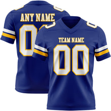 Laden Sie das Bild in den Galerie-Viewer, Custom Royal White-Gold Authentic Football Jersey