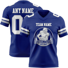 Laden Sie das Bild in den Galerie-Viewer, Custom Royal White-Gray Authentic Football Jersey