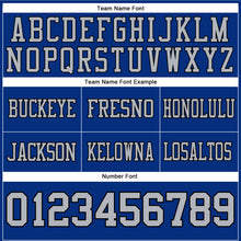 Laden Sie das Bild in den Galerie-Viewer, Custom Royal Gray-Black Authentic Football Jersey