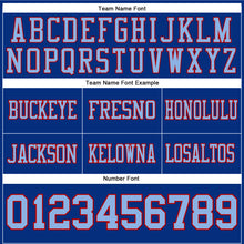Load image into Gallery viewer, Custom Royal Light Blue-Red Authentic Football Jersey