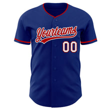 Load image into Gallery viewer, Custom Royal Red-White Authentic Baseball Jersey