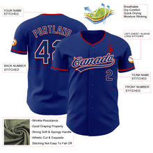 Laden Sie das Bild in den Galerie-Viewer, Custom Royal White-Red Authentic Baseball Jersey
